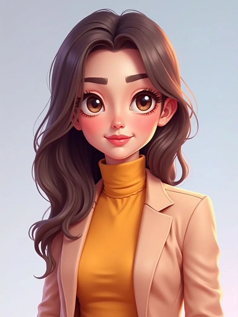 digital art portrait of a person rendered as stylized avatar with smooth cel-shaded aesthetic. The c - avatar AI photo