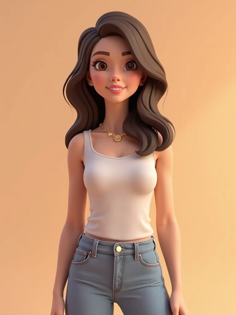3D rendered portrait of a person as digital avatar character with semi-realistic proportions and pol - avatar AI photo