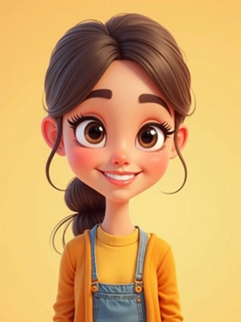 cartoon-style avatar portrait of a person with friendly exaggerated features - avatar AI photo