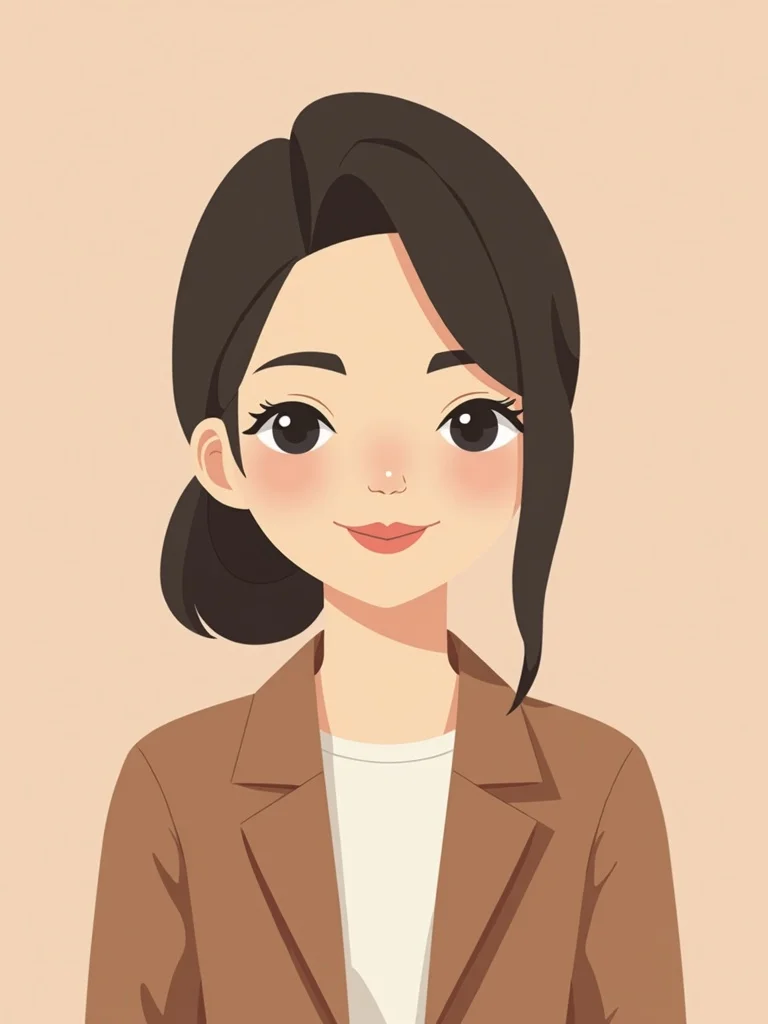 minimalist avatar illustration of a person with simplified geometric shapes - avatar AI photo