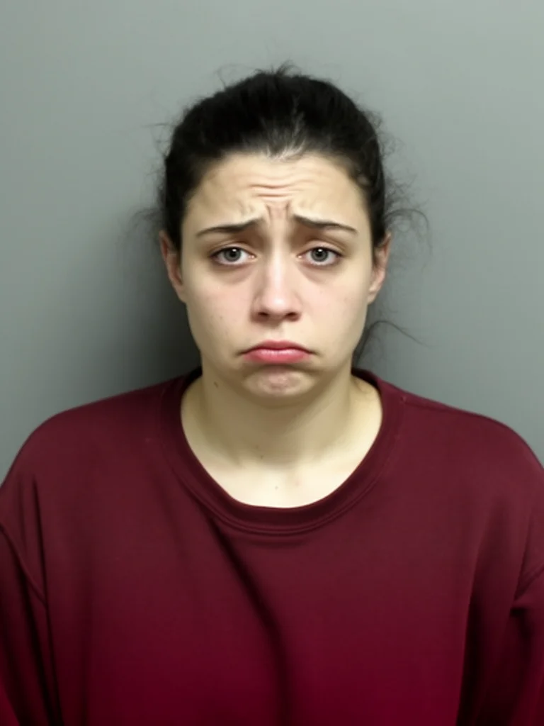 AI-generated mugshot style photo with police booking background and height measurement board. Profes - mugshots AI photo