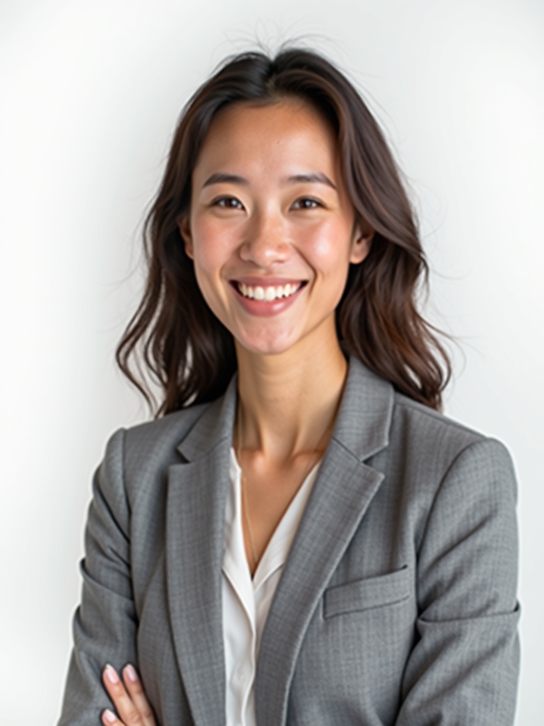 real estate headshot of a young agent wearing modern business casual blazer with friendly approachab - realtor-headshots AI photo