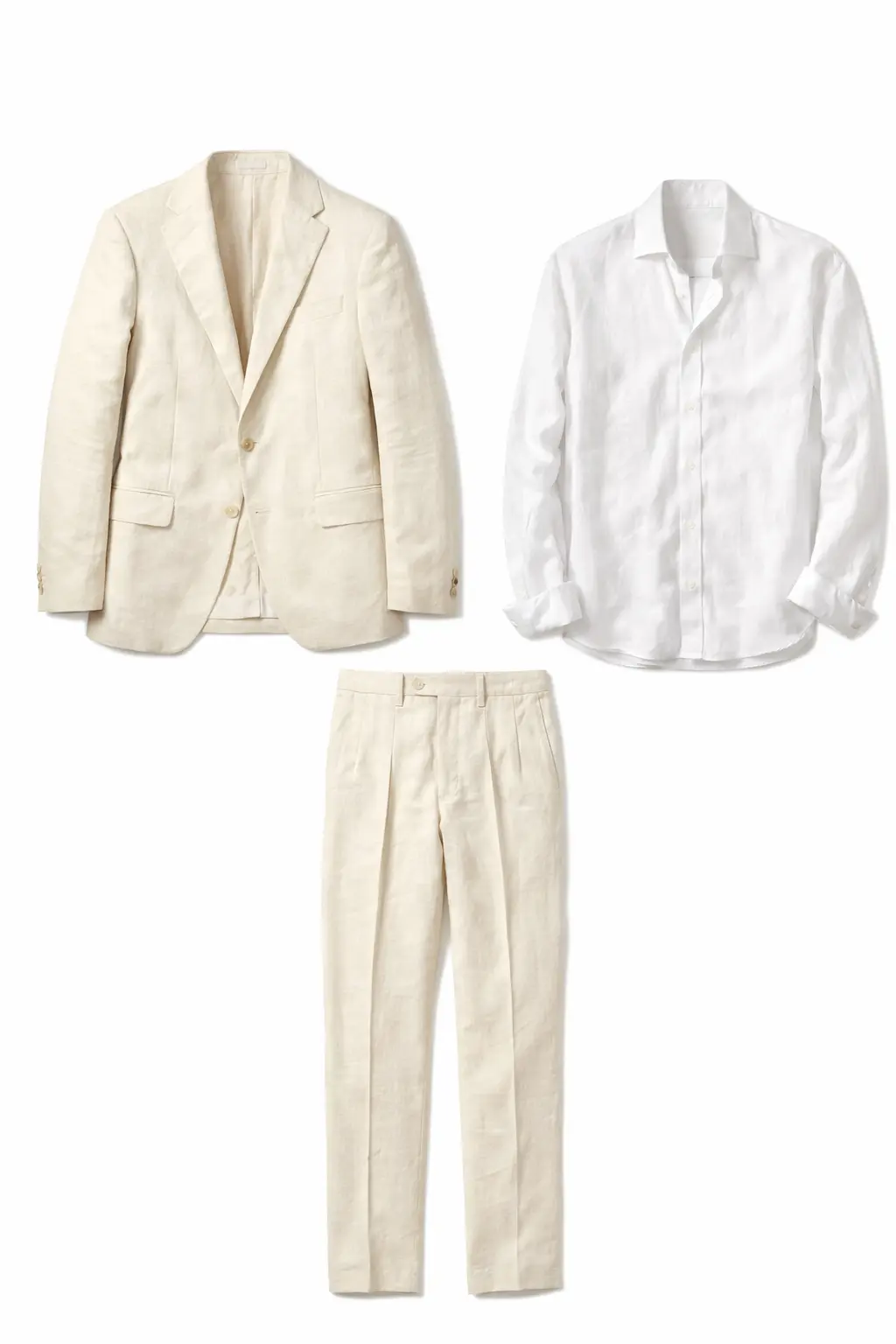 virtual try-on clothes laid out on a white background